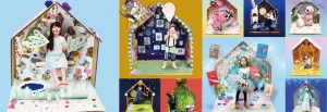 子どもたちが手作りハウスでファンタジーフォトパーティを楽しむ様子