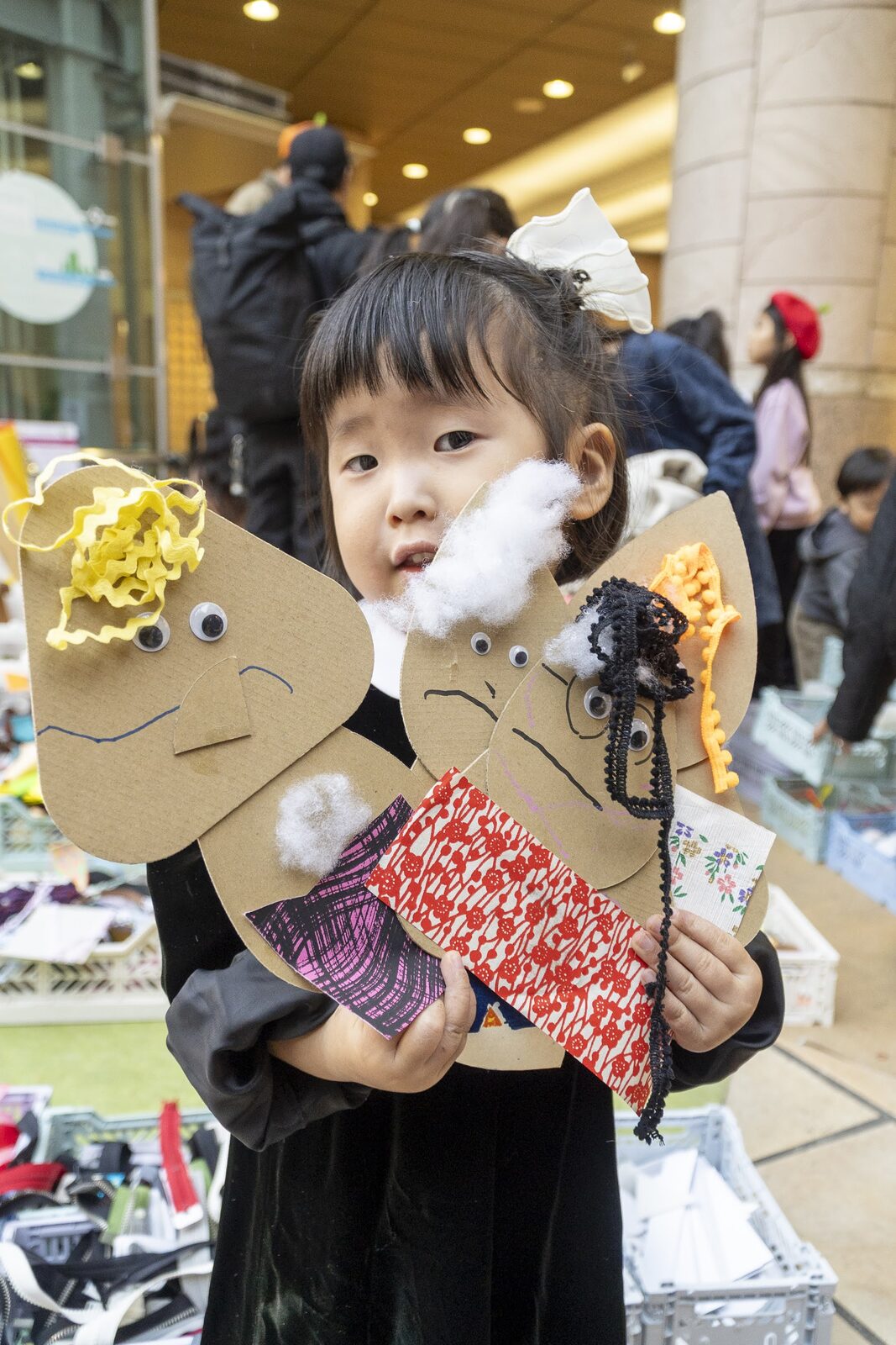 自分より大きな作品もできあがり